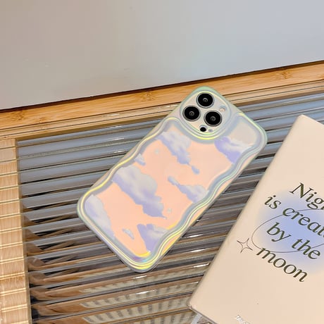 曇り空 iphone14/13proケース 光る アイフォン12/11promaxカバー  オシャレ  頑丈 光によって変色[M2073]