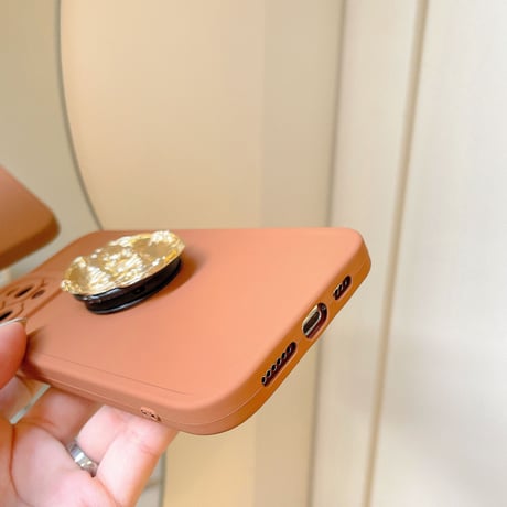 金属グリップ付 iPhone13pro/13promaxケース   スマホスタンド iphone12 /11promaxカバー   可愛い 品質いいM1138