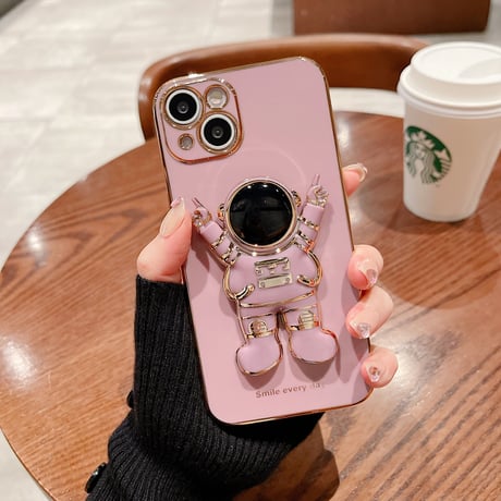 宇宙飛行士 iphone14/13promaxケース  スタンド機能 iphone12/11promaxカバー  高品質  可愛い[M2056]