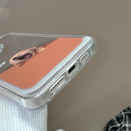 猫 ミラーiPhone15/15proケース  丈夫 iPhone14pro/13/12カバー 可愛い 丈夫[M4175]