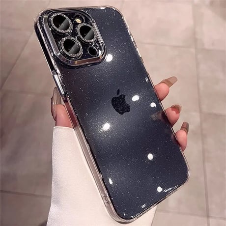 iPhone15/15proケース キラキラ おしゃれ カメラまで保護 iPhone14/13対応  薄型 高級感 頑丈 [M3468]