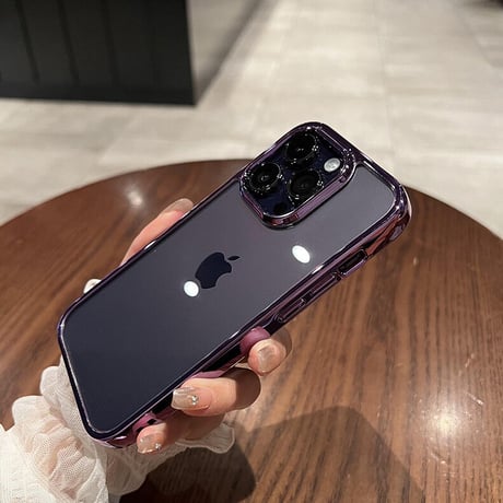 高透明黄ばまない iPhone14pro/14promaxケース  高品質メッキ アイフォン13pro/12proカバー 高級感  頑丈  シンプル 男女兼用[M2547]