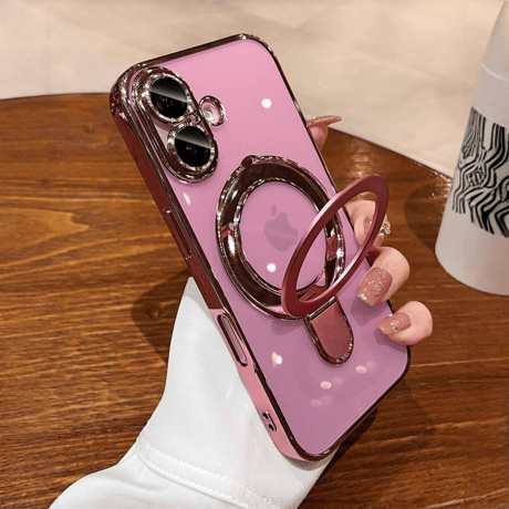 iPhone17Pro/16ProMaxケース MagSafeリングスタンド iPhone15Pro/14/13ケース レンズカバー 黄ばまない [M4641]
