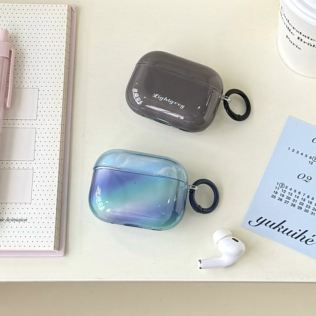 グラデーションカラー Airpods 4ケース 艶感 Airpods3/Pro2ケース air