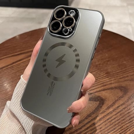 MagSafe対応 iPhone15Pro/15ProMaxケース 指紋防止 耐衝撃 iPhone14/13/12proケース レンズ保護 丈夫耐久性[M3879]