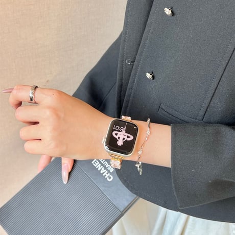 ダイヤ Applewatch 10バンド 高品質 宝石 アップルウォッチベルト Ultra3/2/1 Series 10/9/8 SE3/2/1 高級感高品質[M4756]