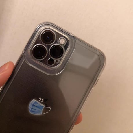 可愛いマスク iphone13mini/13promaxケース  クリア iphone12/11promaxカバー  面白い 耐衝撃 シンプルM998