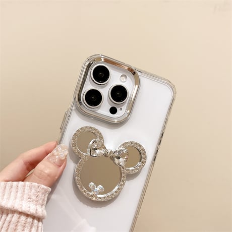 ジュエリーミラー iPhone16/16Proケース 透明 iPhone15/14plus/12カバー おしゃれ 人気品 [M4612]