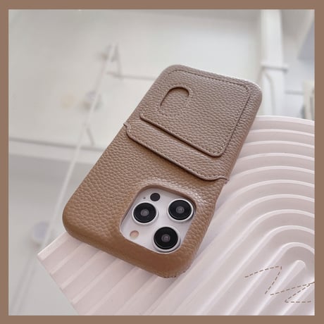 ICカード入れ2個 iPhone14/15proケース レザー高級感アイフォン13/12proカバー 男女向け 高品質 ギフトにおすすめ[M2901]