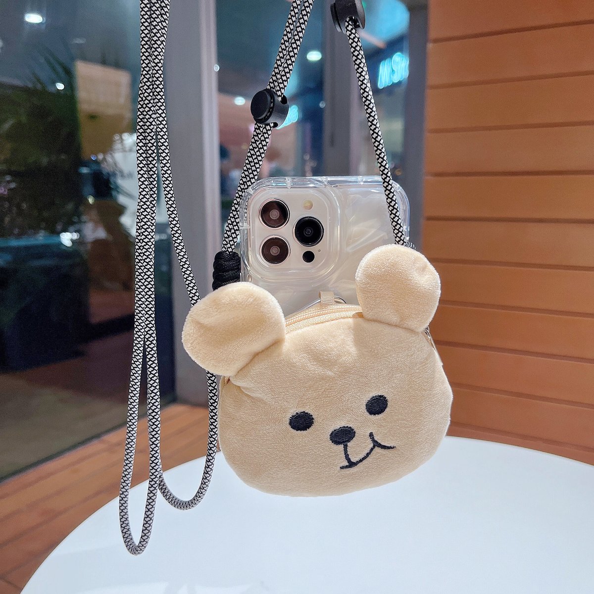 クマ型ぬいぐるみストラップ ネックレス付き 楽天市場】【マラソンクーポン】 テディベア くま シルバー