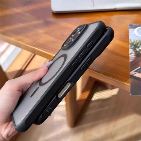 指紋防止 iPhone16Pro/16Promaxケース MagSafe対応 iPhone15Pro/14Pro/13カバー シンプル マット [M4581]