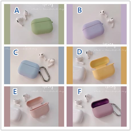Airpods 4ケース シリコン AirpodsPro2/3ケース  可愛いエアーポッズカバー カラビナ付  指紋防止 手触りいい [M4683]
