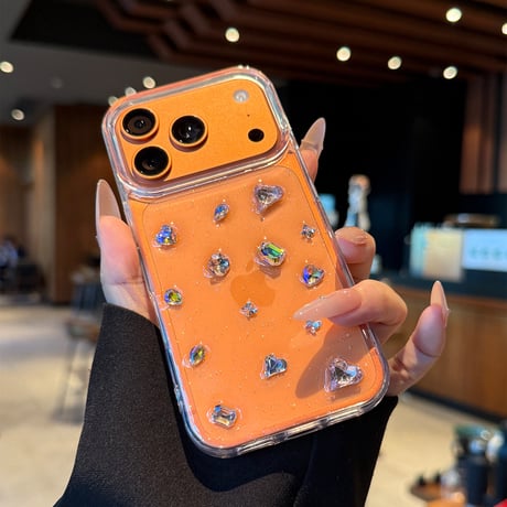 ダイヤデコ iPhone17Pro/17ケース クリア iPhone17ProMax/16Pro/15カバー オシャレ シック　艶感 女子力高い [M5963]