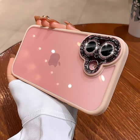 大人気 iPhone16pro/16plusケース キラキラカメラカバー 黄ばまない  iphone15pro/14/13/12proケース 丈夫 シック[M3861]