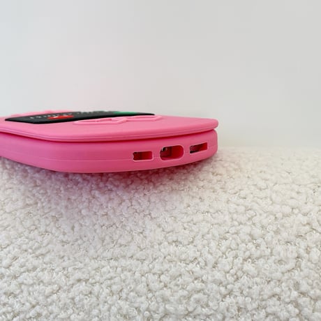 鏡付携帯デザイン iphone15/15Proケース  スクリーン保護 ピンク iphone14/13pro/12/11カバー 高品質シリコン スタンド 多機能 プレゼント[M3772]