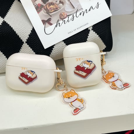 柴犬/猫 Airpods 4ケース チェーン付 かわいい Airpods3/Pro2ケース airpodsproカバー プレゼントにおすすめ[M5071]