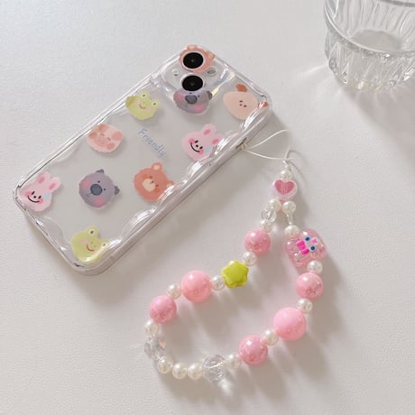 レーザー光るスマホストラップ   キラキラ  綺麗 ハンド携帯ストラップ  女子力アップ  落下防止  便利  全機種対応  頑丈[M2941]