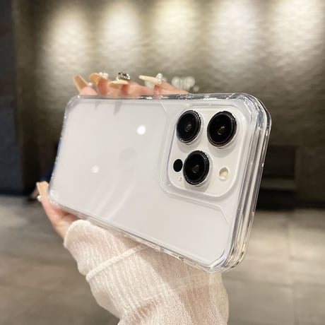 高透明感 iPhone14/13proケース 四角耐衝撃加工クリア iPhone12promax/11カバー シンプル  使いやすい 男女兼用[M3362]