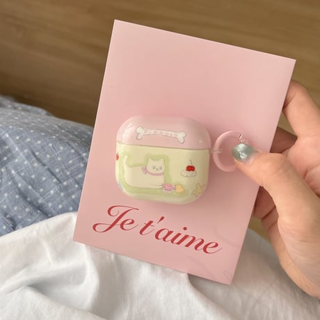 猫ちゃん Airpods4ケース 可愛い パステルカラー AirpodsPro2ケース airpods3/2カバー リング付き 女子力高い[M5362]