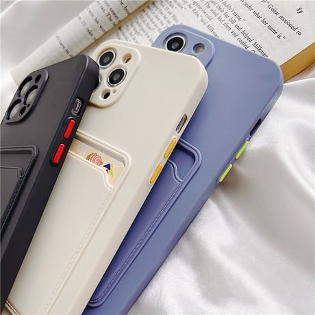 カート収納 アイフォン14プロ/14プラス シンプル iPhone13mini/12/11カバー シリコン ソフト 立体ボタン[M2636]