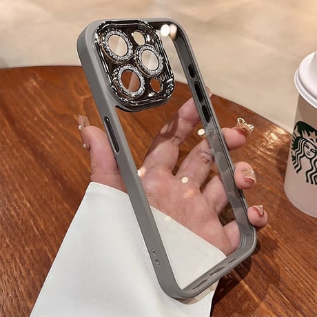 大人気 iPhone16pro/16plusケース キラキラカメラカバー 黄ばまない  iphone15pro/14/13/12proケース 丈夫 シック[M3861]
