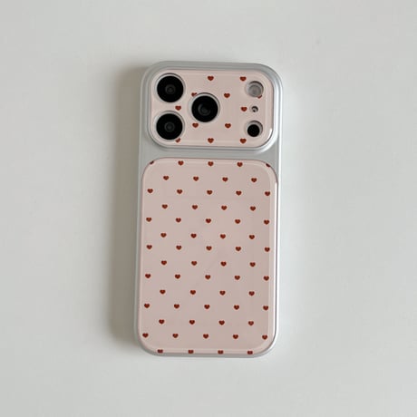 ハート柄 iPhone17Pro/17ケース ピンクカラー iPhone17Promax/16Pro/15ケース 甘すぎ カメラカバー付 高品質[M6127]