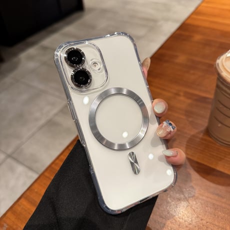 透明Magsafe対応 iPhone16pro/16ケース レンズカバー付 iPhone15/14promax/13カバー 黄ばまない [M5428]