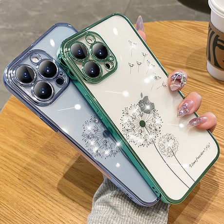 ジュエリータンポポ iphone13mini/12proケース  キラキラクリアiphone11pro/se3カバー  高品質 メッキ 頑丈 シンプル 全面保護 [M1811]