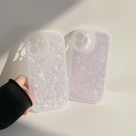 貝殻紋 iPhone14/14proカバー おしゃれかわいい iPhone13/12/11proケース ガールズに人気 使いやすい[M3267]