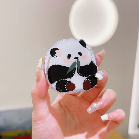 Panda Catスマホグリップ マグセーフ式 折り畳み式グリップトーク パンダ 卓上スタンド機能付き 耐久性あり ギフトに最適[M3749]