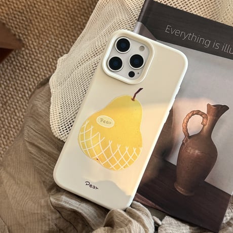 梨柄 iPhone16/16proケース シリコン iPhone15promax/14/13カバー シンプル 人気 女子力アップ [M5375]