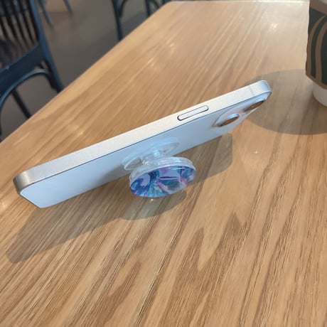キラキラオーロラ スマホグリップ おしゃれ  伸び縮み式 綺麗グリップトーク  スマホリング  落下防止 卓上スタンド機能 可愛い  便利多機能[M1605]