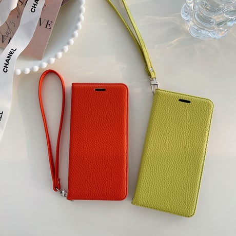 手帳型 iphone14/15proケース  レザー 高品質 iphone13mini/12/11カバー  ストラップ付 カード/お札/写真収納 スタンド[M3129]