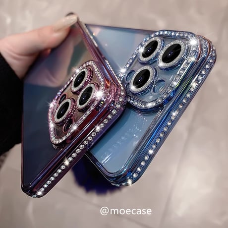 毛玉付 ジュエリーiPhone15/15proケース 女子に大人気 キラキラ アイフォン14/13/12カバー 高級感 カメラ保護[M3798]