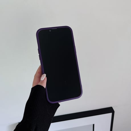 ディープパープル iphone14/14proケース 花グリップ付 アイフォン13pro/12promaxカバー  可愛い 頑丈 実用[M2329]