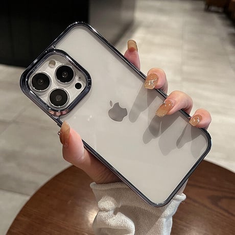 高透明黄ばまない iPhone14pro/14promaxケース  高品質メッキ アイフォン13pro/12proカバー 高級感  頑丈  シンプル 男女兼用[M2547]