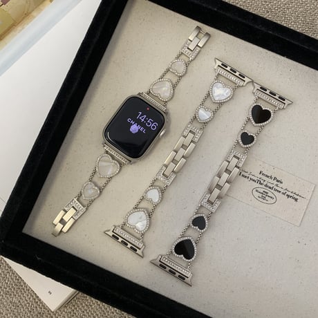 ビジューハート Apple watchバンド おしゃれアップルウォッチベルト Ultra3 series11 10 98 7 6 SE3 SE2  高級感[M4631]