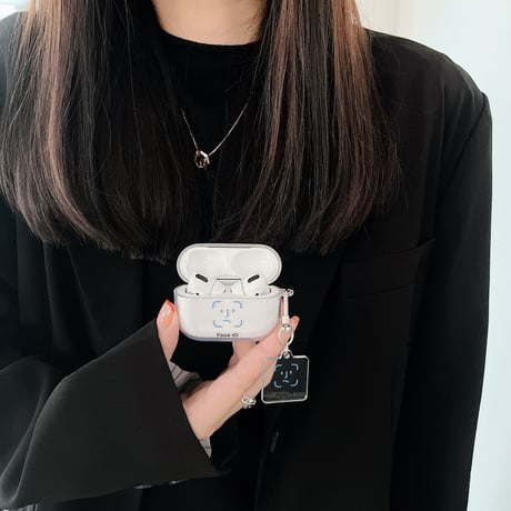【Airpods 4】顔認証Face ID  airpodspro3/2ケース  同系小物付き クリア airpodsproカバー    かわいい 個性 男女兼用[M1609]