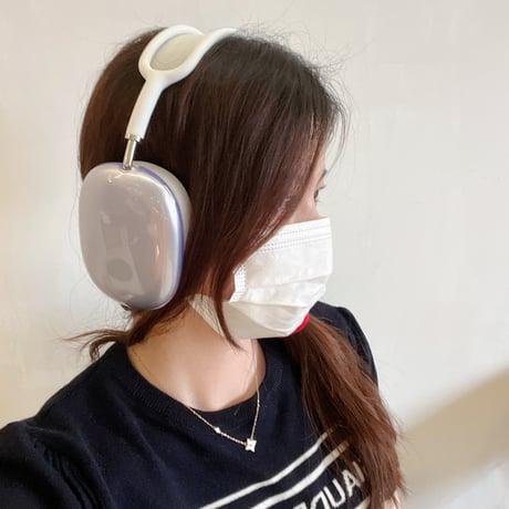 AirPodsMaxケース シンプル ツヤ感ある エアーポッズ マックス専用カバー 使いやすい お揃い ソフトケース[M4196]