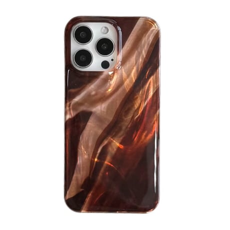 琥珀色 iPhone16pro/17ケース 暈し染めカラー iPhone15/14promaxカバー キラキラ光る オシャレ  大人可愛い [M5631]
