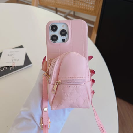 小銭入れ付き iPhone14/13pro/15ケース ミニカバン付 iPhone12/11proカバー 革製 肩掛けストラップ付 品質いい 可愛い[M3234]
