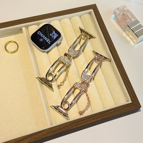 クリップ型 AppleWatchバンド ダイヤデコ 高品質 金属 アップルウォッチ10/9 ベルト Ultra3/2/1 Series 10/9/8 SE3/2/1 おしゃれ[M5457]