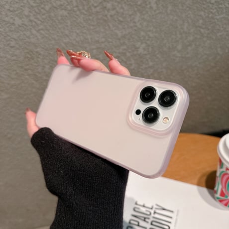 薄型軽量 iPhone16pro/16ケース 指紋防止 マット素材 iPhone15promax/14/13proカバー 半透明 夏向け 男女兼用  [M5366]