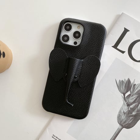 象 iPhone15/14proカバー レザー製 iPhone13pro/12/11proケース かわいい 高品質 有名人愛用ギフトにおすすめ [M3402]