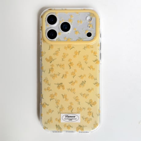 黄色い花 iPhone17Pro/17ケース 春向け iPhone17ProMax/16Pro/15カバー 花柄カメラカバー かわいい  [M6107]