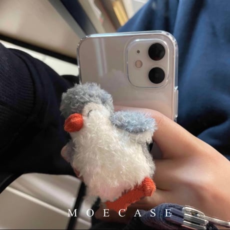 ペンギングリップ iPhone15/14/13miniケース クリア透明感アイフォン12ミニ/11プロカバー 韓国風 かわいい ギフトにおすすめ [M3171]