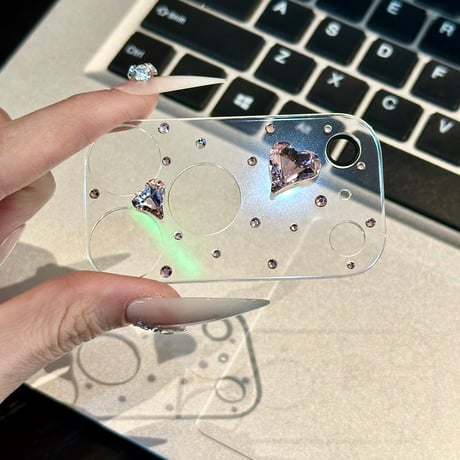 ダイヤカメラカバー iPhone17 iPhone17Pro iPhone17ProMax ガラス保護フィルム キラキラ おしゃれ きれい 人気[M6069]