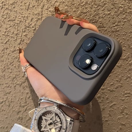 シリコン iPhone16pro/15promaxケース 高品質 耐衝撃 iPhone14/13proカバー 高級感 無地シンプル[M3549]