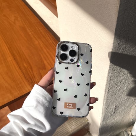 シェル風ハート柄 iphone15/15proケース  キラキラ 頑丈 iphone14/13/12カバー シック 高品質 女子力アップ[M3609]