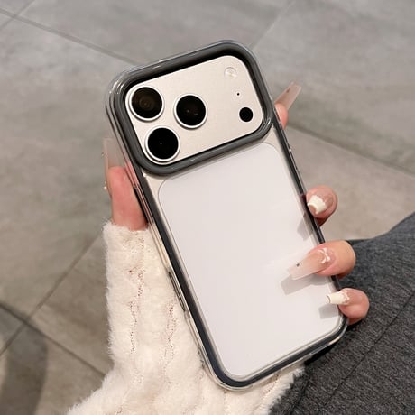 クリア iPhone17Pro/17ケース カラーフレーム iPhone17Promax/16Pro/15ケース シンプル風 頑丈[M6534]